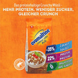 Ovomaltine Crunchy Protein Muesli Plus - Mix crocant de cereale cu fulgi de ovăz, care conține 22% proteine, cu o treime mai puțin zahăr și o crocanță incomparabilă (1 x 300g)