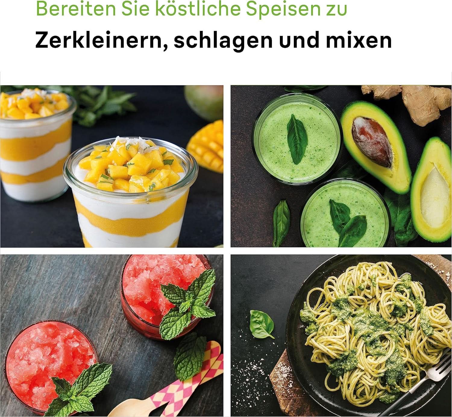 Braun Multiquick 7 MQ 7035X Stabmixer - Pürierstab Mit Abnehmbarem Edelstahl Mixfuß Mit Activeblade Technologie Zum Pürieren Der Härtesten Zutaten, Inkl. 3-Teiliges Zubehör Set, 1000 Watt, Schwarz Bucatarie Naty Shop