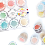Scrapcooking - Set 9 coloranți alimentari pastel - Albastru, Galben, Coral, Roz, Turcoaz, Verde Lămâie, Alb, Verde Aqua, Roz pudră - Pudră colorantă comestibilă pentru prăjituri, brioșe, macarons - 4272