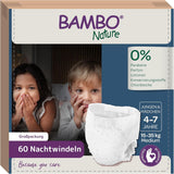 Scutece Bambo Dreamy Nighttime Pull-Up, mărime mare (35–50 kg/77–110 lbs), pachet de 10 | Scutece pull-Up pentru copii | Chiloți de noapte ultra-absorbanți pentru enurezis