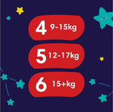 Pampers - Chiloți de noapte antiderapanți pentru bebeluși - Mărimea 6 - Pachet mic - 30 bucăți - 15+ kg