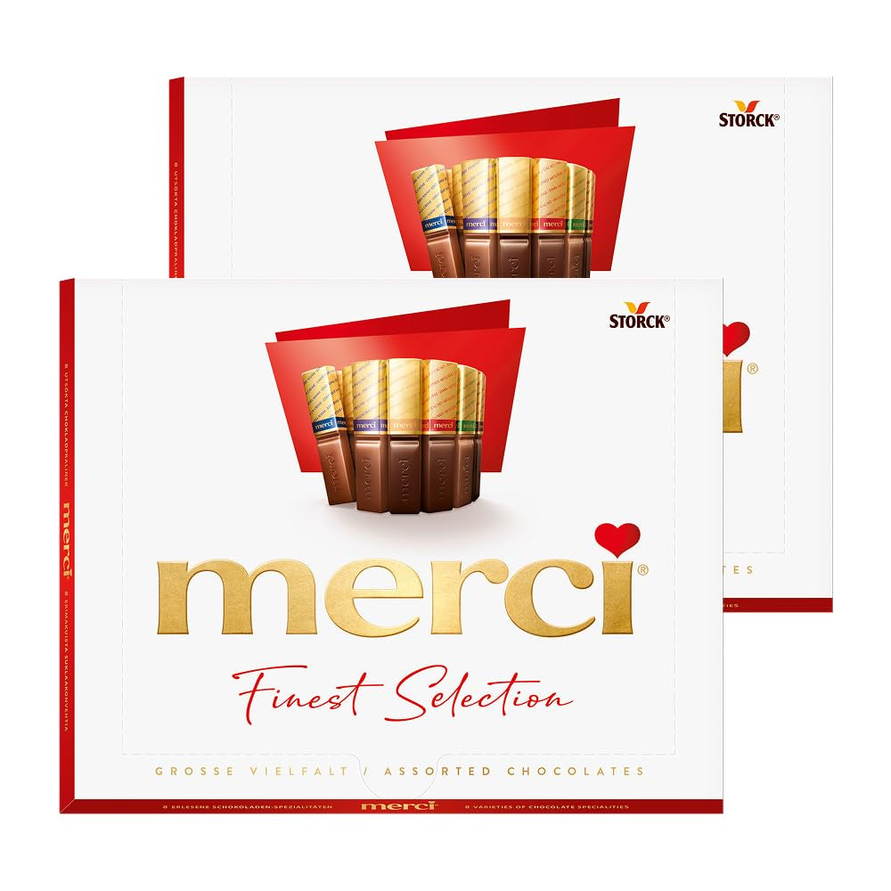 merci Finest Selection Mousse au Chocolat Variety – 1 x 210 g – Specialități Exquisite Mousse de ciocolată – Praline umplute și neumplute