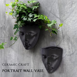 Jardinieră Notakia cu față, montată pe perete, pentru uz interior și exterior, cu drenaj, pentru suculente, cactuși și plante mici, decorațiune unică pentru casă, cadou pentru prieteni și familie