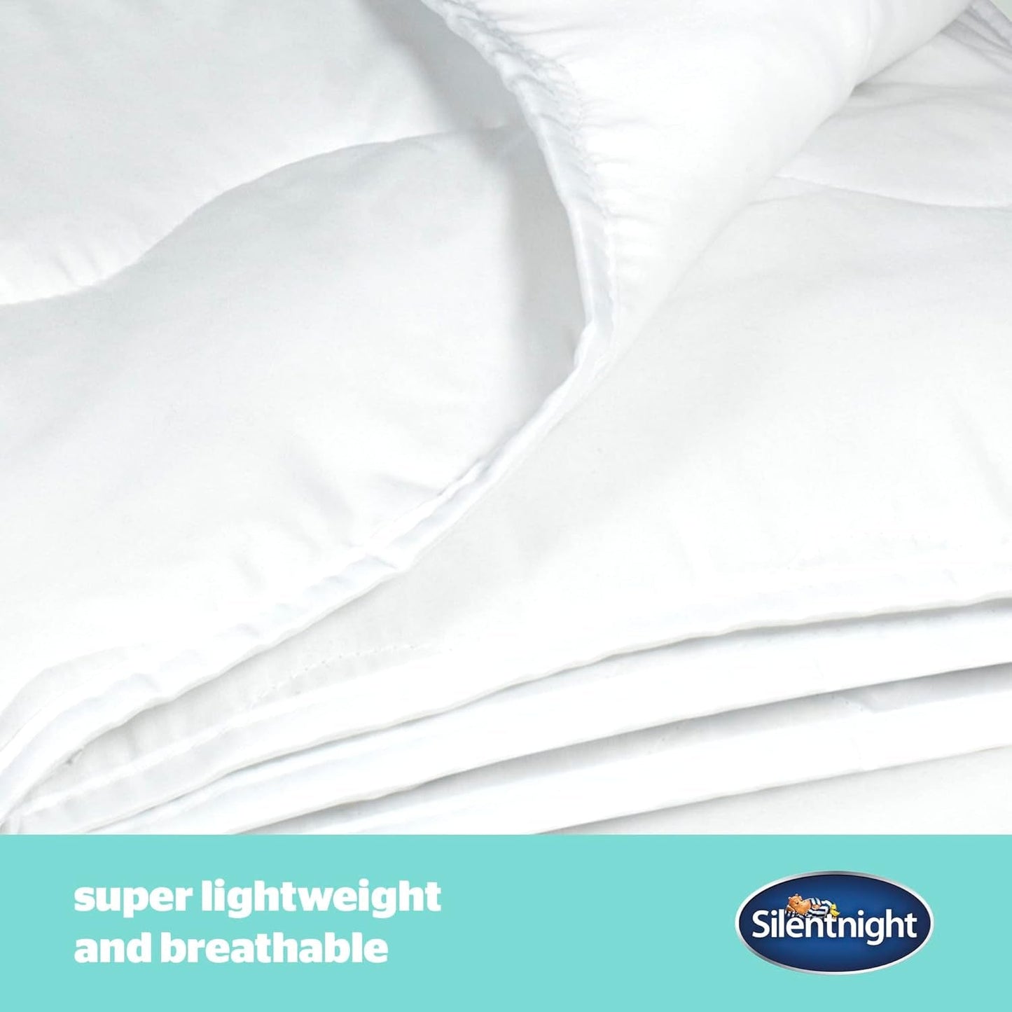 Plapumă Silentnight Summer Breeze pentru pat de o persoană, 2,5 Tog, plapumă de vară ușoară, ideală pentru nopți călduroase și dormituri fierbinți, hipoalergenică și lavabilă la mașină, pat de o persoană, 200 X 135 Cm Plapumi si pilote Naty Shop