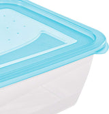 Keeeper set de 3 borcane pentru păstrarea alimentelor, 3 x 1,25 l, 20,5 x 15,5 x 6,5 cm, Fredo Fresh, albastru transparent Cutii depozitare alimente Naty Shop