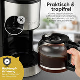Espressor de cafea cu filtru Clatronic® | pentru 12-14 cești | Espressor de cafea cu filtru | Carcasă din oțel inoxidabil | Anti-picurare | Espressor | Espressor de cafea cu filtru | 800W | KA 3808