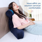 Pernă ergonomică pentru citit INFANZIA cu cotiere, suport pentru spate, bleumarin