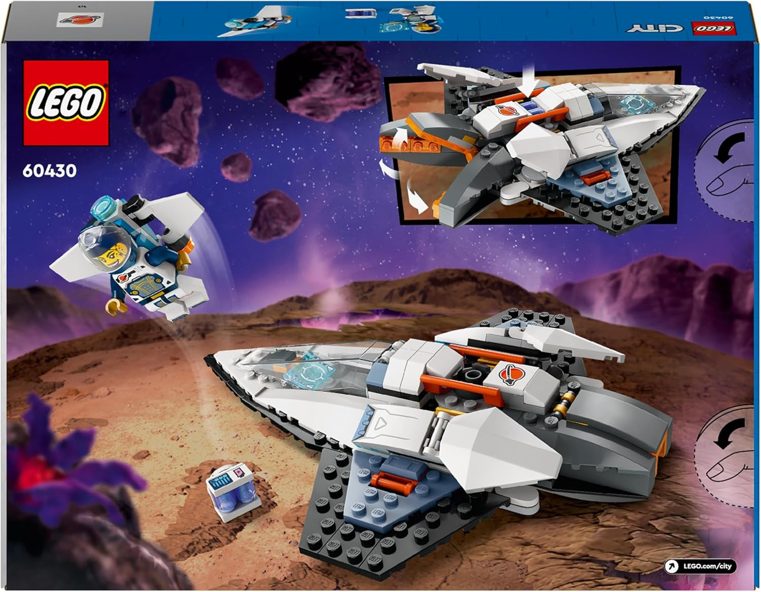 Nava spațială LEGO City, jucărie spațială cu navetă spațială pentru copii de construit, băieți și fete de la 6 ani, set cu figurină astronaut 60430 Seturi de constructie Besuche den LEGO-Store
