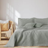 Ameliahome Cuvertură de pat 170X210 Cm Cuvertură de pat cu două fețe Ultrasonic Quilting Poliester Ophelia Dark Green Paturi si Cuverturi Besuche den AmeliaHome-Store Ofelia Gri 260X280 Cm