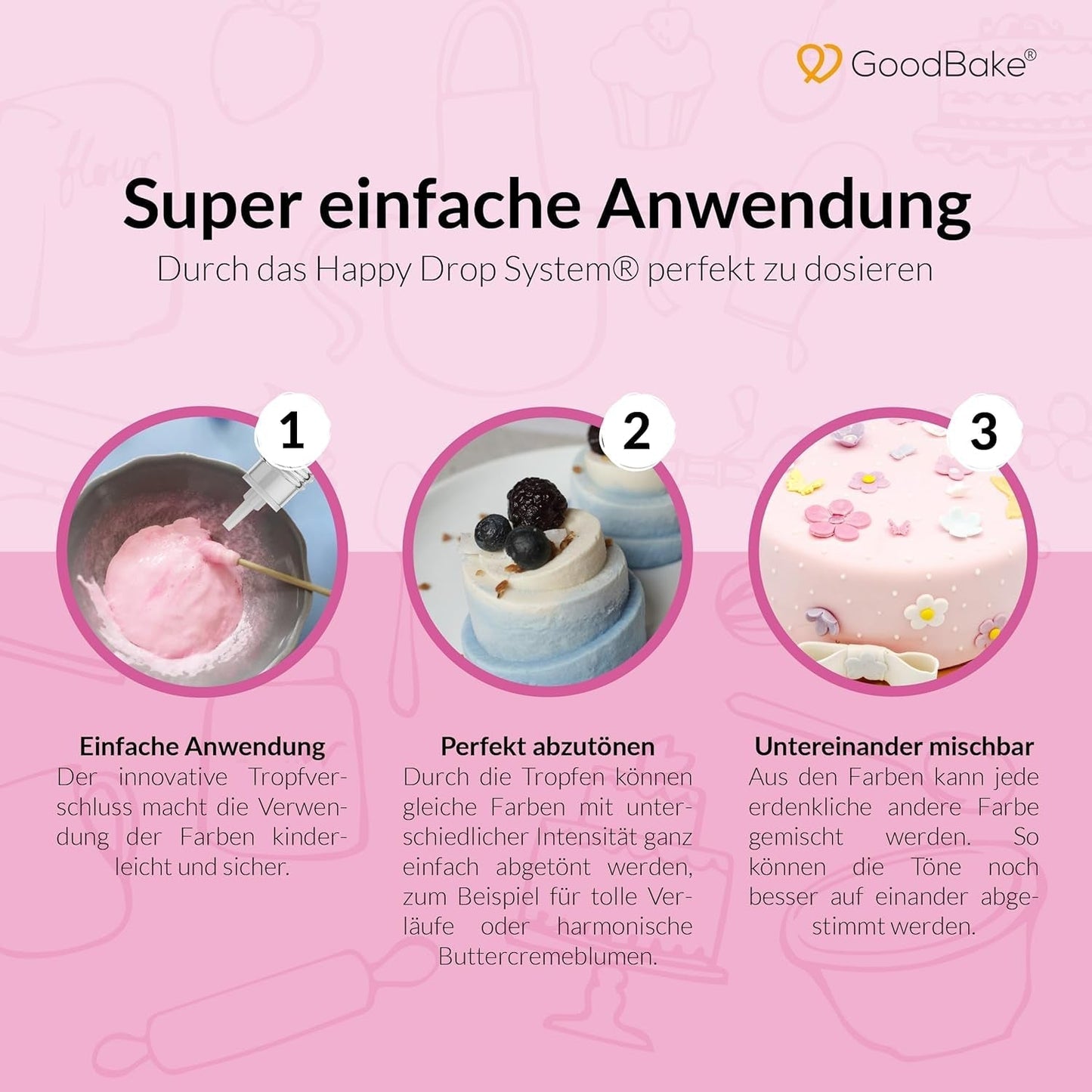 Colorant alimentar Goodbake Pastel Lilac (11 ml) – Colorant alimentar cu doză mare – Pentru colorarea prăjiturilor, fondantului, cremei de unt, macarons-urilor, băuturilor, slime-ului și multor altor obiecte. 100% vegan