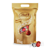 Asortiment clasic de bile de ciocolată Lindt LINDOR | aprox. 80 de bile de ciocolată (cu lapte, albă, neagră 60%, alune) | Pachet vrac, 1 kg