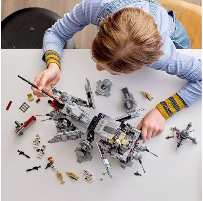 LEGO Star Wars At-Te Walker, model de jucărie mobil, set cu minifigurine, inclusiv 3 Clone Troopers, Droizi de luptă și Dwarf Spider Droid 75337 Seturi de constructie Besuche den LEGO-Store