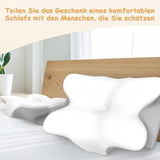 Pernă cervicală din spumă de memorie ergonomică pentru gât cu capac detașabil, lavabil, pentru somn ortopedic, dureri de gât și dureri abdominale (55X35X13 Cm) Perne ortopedice cervicale Naty Shop