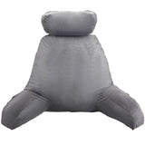 Pernă de citit VEVOR, pernă de pat (mare) cu tetieră detașabilă, pernă pentru spate cu 3 buzunare și material textil lavabil din catifea scurtă și spumă cu memorie mărunțită, lateral cu mâner, pentru vizionarea la televizor, citit, jucat