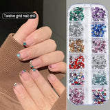 2000Pcs Bunte Strasssteine Nägel Glitzersteine Nail Charms Nailart Edelsteine Nagel Steine Glitzer Steine Nagel Charms Nägel Zubehör Kristalle Diamant Nageldesign Strass Nail Art Rhinestones Nail Gems