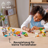 LEGO Classic Creative Animals, cutie cu cărămizi colorate, construiește figurine de animale din cărămizi precum câine, pisică, iepure, hamster și pasăre, jucărie de construcție pentru băieți și fete de la 5 ani 11034 Seturi de constructie Besuche den LEGO-Store