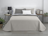 AVA | Cuvertură Reversibilă | Pentru Toate Anotimpurile | Culoare - Bej/Taupe | Pentru pat de 105 Cm. (200 X 270 Cm. Ancho X Alto) | Cuvertură cu matlasare Plapumi si pilote Naty Shop
