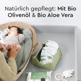 Șervețele umede LILLYDOO verzi, 600 bucăți (10 x 60), șervețel 100% fără plastic, rezistent la rupere - fără parfum, delicate și naturale, curățare delicată pentru pielea sensibilă, testate dermatologic