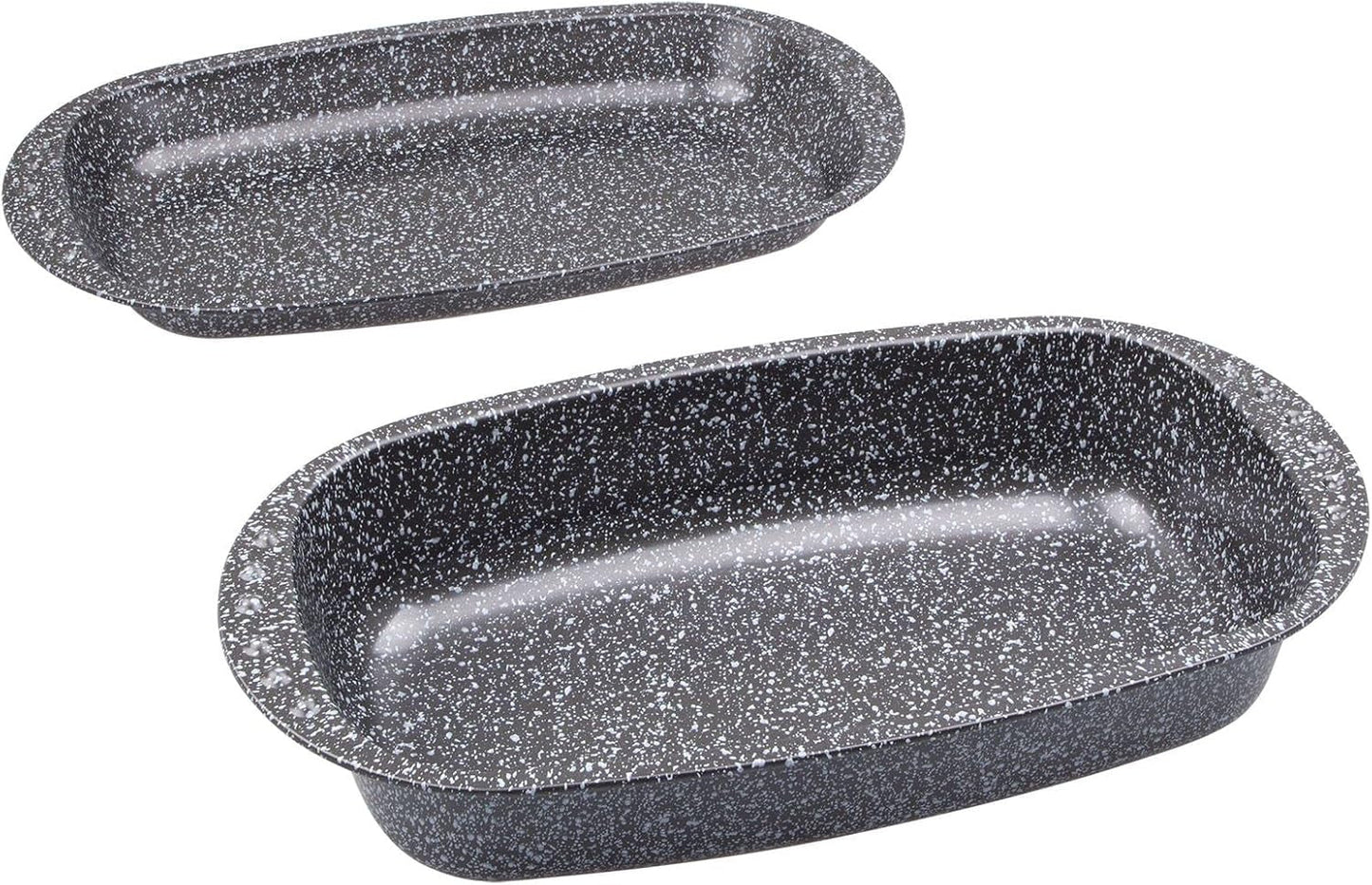 C|H|G Brotback- Und Bratenform Mit Deckel "Granito", Skandia Xtreme Plus: 4-Fach Antihaftbeschichtung in Granitoptik, 37 X 20 X 7 Cm, Made in Germany Matrite si tavi pentru copt Naty Shop