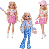 Set Barbie Dream Besties Festival Looks, cu păpușă Barbie Malibu cu păr lung și blond pentru coafare și peste 10 haine și accesorii detașabile, JGH87