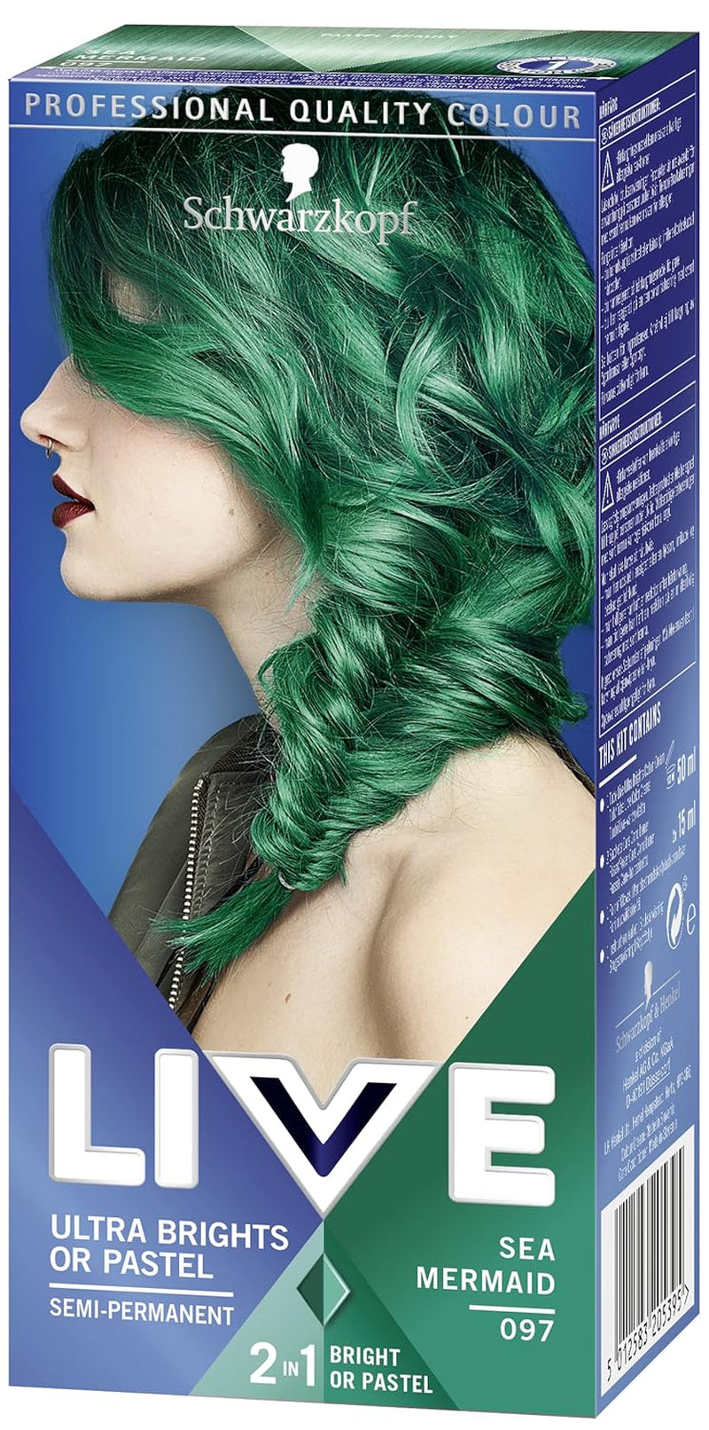 Vopsea de păr Live Ultra Bright sau Pastel Red, 3 bucăți, culoare semipermanentă, durează până la 15 spălări - 092 Pilllar Box Red Vopsea pentru par Naty Shop 97 Sirenă 3 bucăți (pachet de 1)