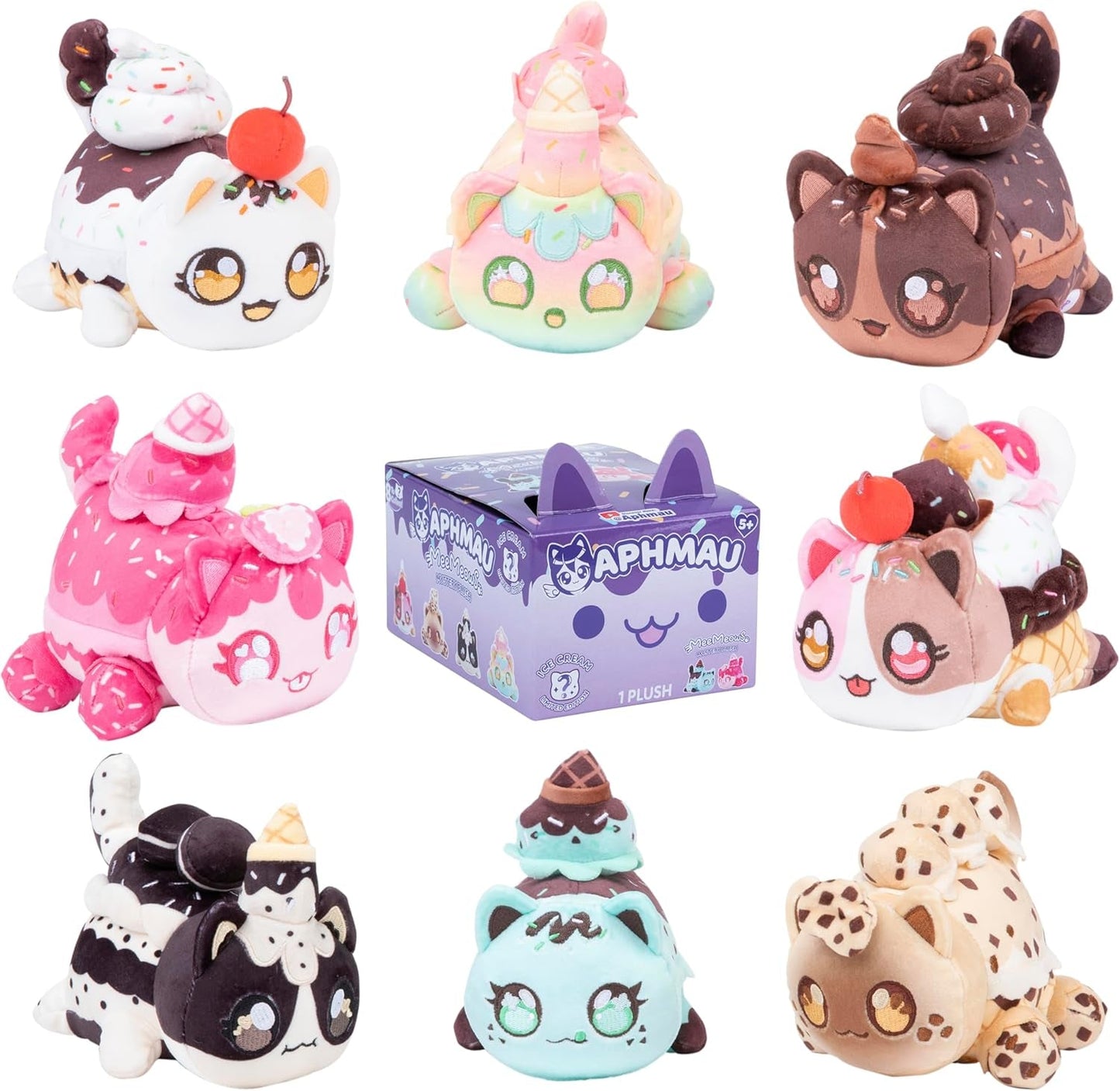 Aphmau - 15 Cm Mystery Meemeows Plush - Ice Cream Action figures Naty Shop Titlu implicit