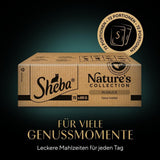 Colecția SHEBA Nature's în sos - Hrană umedă de înaltă calitate pentru pisici, varietate fină (MSC) în pliculețe porționate - 72 x 85g