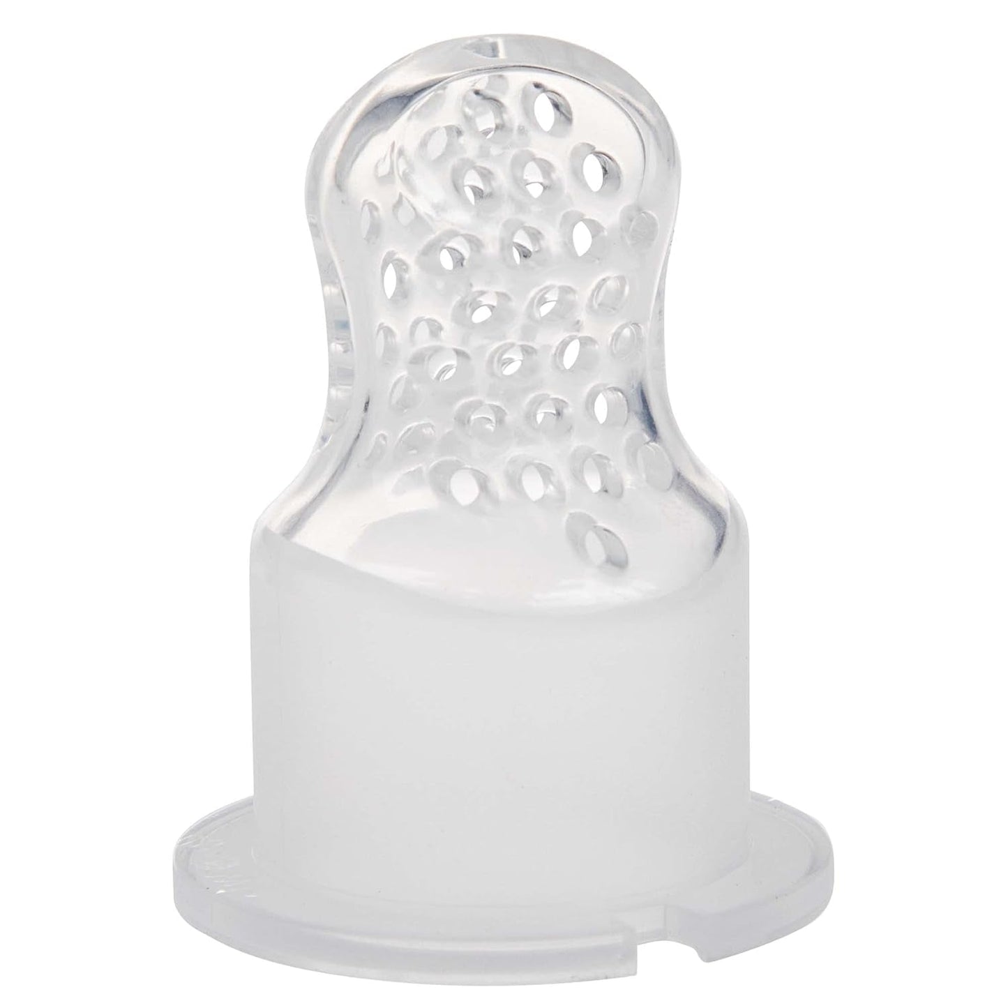 Nuby - Hrănitoare de fructe din silicon Nibbler - Hrănitoare de fructe pentru bebeluși de 6 luni și copii mici - Inel de dentiție pentru fructe, legume și piure - Fără BPA - Roz - 6+ luni