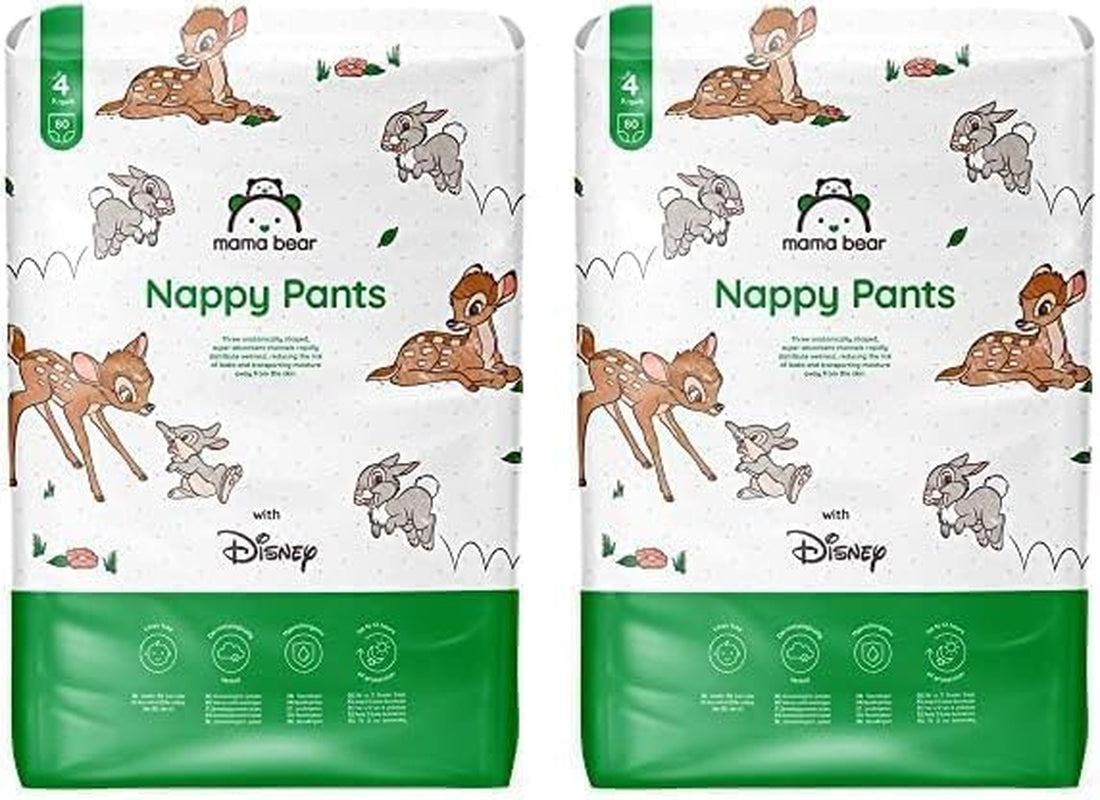 Marcă Amazon: Mama Bear Disney Mărimea 6 (15+ kg) – Pachet lunar, Alb, 120 de bucăți (2 pachete a câte 60)
