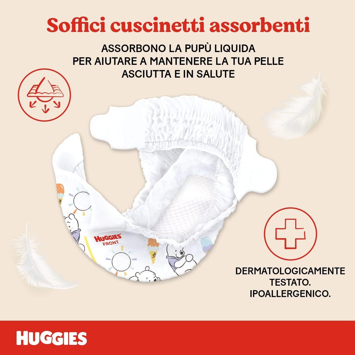 Scutece Huggies Extra Care pentru bebeluși, mărimea 1 (2-5 kg), foarte absorbante, design Disney, pachet vrac, 160 bucăți