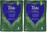 Orez TILDA Basmati gătit la aburi cu lime și coriandru pentru cuptorul cu microunde, 250 g