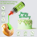 Colorant alimentar liposolubil, 10 culori colorant alimentar pe bază de ulei pentru decorarea tortului de ciocolată, set de coloranți alimentari foarte concentrați pentru fondant, cupcake, copt, colorant alimentar - 6 ml fiecare