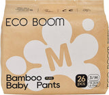 Scutece-chiloți ECO BOOM pentru bebeluși din bambus – Mărimea 6 (20 kg), Scutece de tip „pull-up” pe bază de plante (17 bucăți) – Calitate organică premium, fără parfum, prietenoase cu pielea și super absorbante