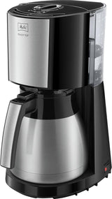 Melitta Enjoy Top Therm – Espressor cu filtru și carafă termică din oțel inoxidabil, pentru până la 10 cești de cafea, negru/oțel inoxidabil