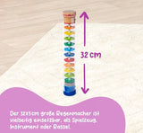 Eichhorn 100003446 - Rainmaker din lemn masiv, tub din plastic cu bile metalice, 32x5cm Jucarii Bebe Naty Shop