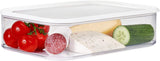 Mepal - Cutie de depozitare pentru frigider Modula XXL - Container pentru alimente cu capac - Organizator de bucătărie și cutie de depozitare din plastic - Organizator stivuibil și etanș pentru frigider - 4800 ml - Alb Cutii depozitare alimente Naty Shop Titlu implicit