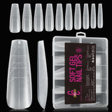 504 bucăți Tipuri de unghii Gel Ballerina Medium: Tipuri de unghii pentru unghii cu gel Unghii false din PMMA Extensii de unghii, unghii artificiale, 12 mărimi