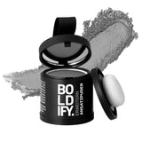 BOLDIFY pulbere rădăcină 4g - corector de păr pentru îngroșarea părului pentru femei și bărbați, acoperire gri pentru 48h, machiaj de păr rezistent la apă pentru a ascunde rădăcinile (negru) Vopsea pentru par Naty Shop Gri 10 G (1 pachet)