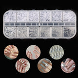 Nail Art Strasssteine 1 Schachtel, Nail Charms, 12 Typen Weiße Perlen Für Nägel, Flatback Rhinestones, Klein Edelstahl-Perlen, Nagel Deko, Nagel Zubehör