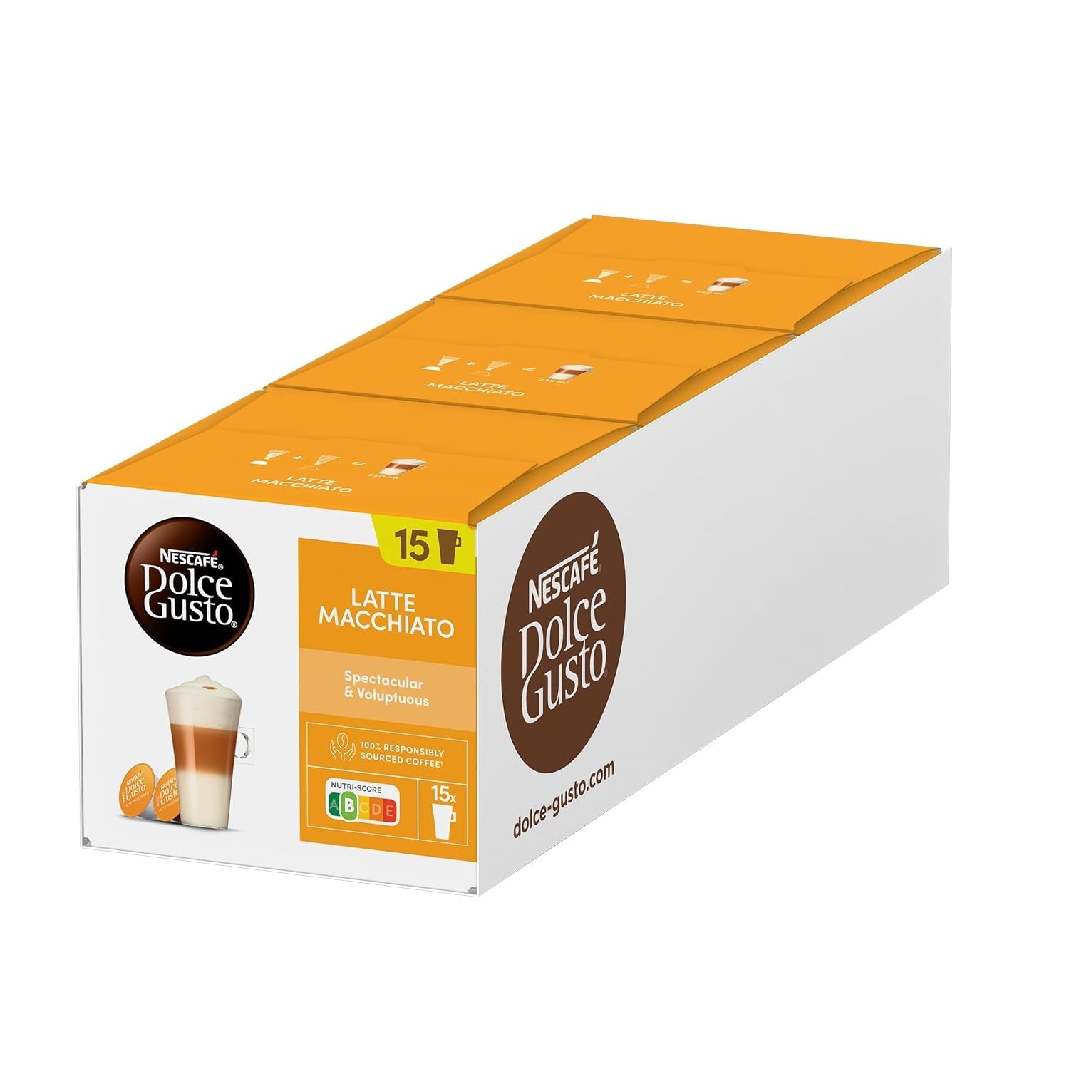 NESCAFÉ DOLCE GUSTO Latte Macchiato Kaffeekapseln 3er Vorratspack (3 x 30 Kapseln)