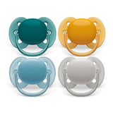 Suzete Philips AVENT ultra moi - pachet de 4 suzete extra moi, fără BPA, pentru bebeluși cu vârsta cuprinsă între 0 și 6 luni, inclusiv cutie de transport și sterilizare (Model SCF091/35)
