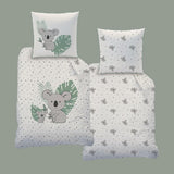 Set de lenjerie de pat pentru copii, Koala sau Unicorn, 100% bumbac Lenjerie de pat - copii Naty Shop