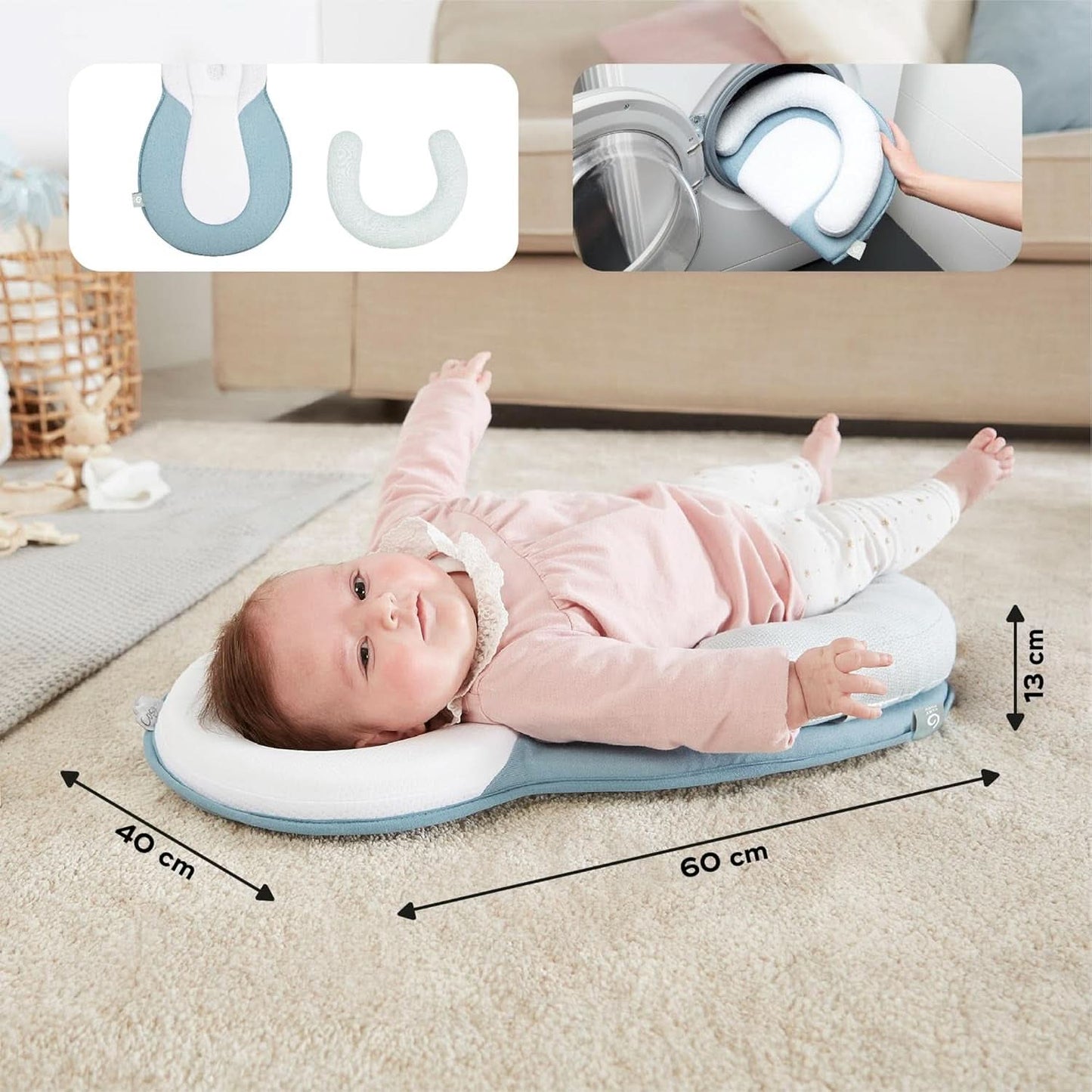 Babymoov Cosydream Mosaic perna de pozitionare pentru bebelusi pentru ameliorarea colicilor si prevenirea plagiocefaliei, 0-3 luni Accesorii Hrana si Alaptare Bebe Naty Shop