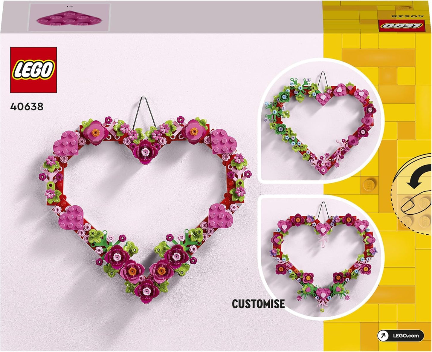 Set de decorațiuni cu inimă LEGO, jucărie de construit pentru copii, fete și băieți de la 9 ani, decorațiuni pentru camera copiilor sau accesorii de perete, idee de cadou pentru Ziua Îndrăgostiților, Ziua Mamei sau ziua de naștere 40638 Seturi de constructie Besuche den LEGO-Store