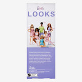 Barbie Looks Doll, figurină de colecție nr. 24 cu păr șaten și modă modernă Y2K, rochie strălucitoare fără bretele cu tocuri înalte Peep-toe, HRM16 Papusi Naty Shop
