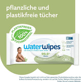 Waterwipes Plastikfreie, Texturierte Reinigungstücher Für Kleinkinder & Babys, 240 Stück (4 Packungen), 99,9 % Wasserbasierte Reinigungstücher, Unparfümiert Für Empfindliche Haut Naty Shop