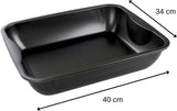 Zenker Xxl-Brat- Und Auslaufform (40 X 8 X 34 Cm) SPECIAL COOKING, Rechteckige Ofenform Mit Antihaftbebeschichtung, Backblech Für Krosse Braten & Saftige Aufläufe (Farbe: Schwarz), Menge: 1 Stück Matrite si tavi pentru copt Naty Shop