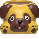 Ghivece ceramice Baker Ross „Pug” (2 bucăți) – pentru ca copiii să le picteze, să le decoreze și să le ofere cadou