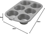 Wilton 445291 445291 Tavă Jumbo pentru brioșe, acoperire antiaderentă, 6 găuri, 4,5 X 22,2 X 34,2 cm, oțel Matrite si tavi pentru copt Naty Shop