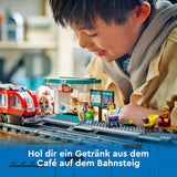 Tramvai LEGO City cu stație, idee de cadou pentru fanii jucăriilor cu vehicule de la 7 ani, cu 6 minifigurine și un câine ghid pentru jocuri de rol, jucărie de construcție 60423 Seturi de constructie Besuche den LEGO-Store